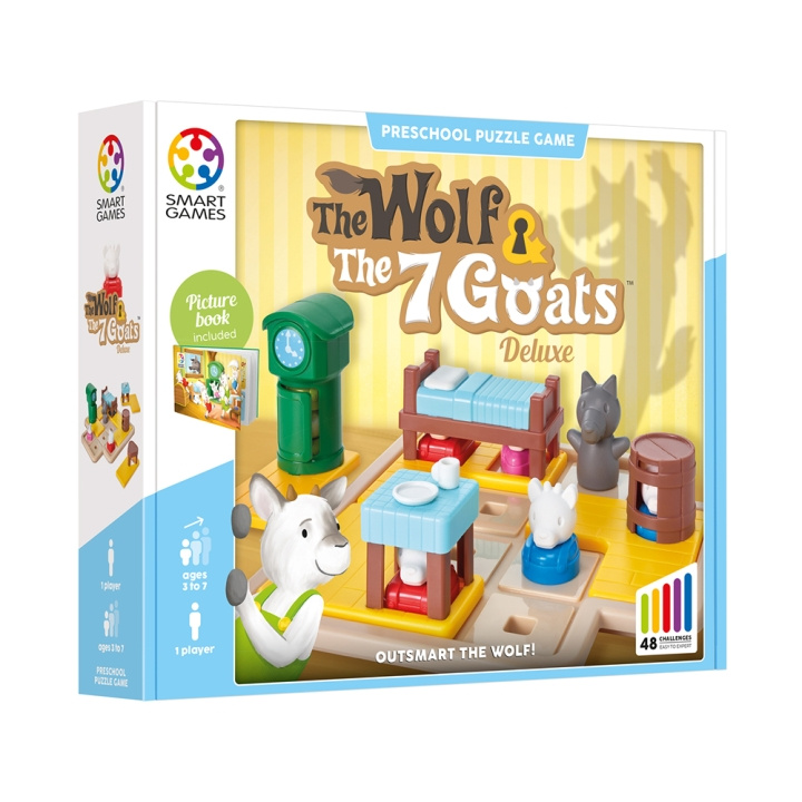 Smart Games: Wolf & The 7 goats (Nordic) (SG2669) ryhmässä LELUT, TUOTTEET LAPSILLE JA VAUVOILLE / Peli / Lautapelit @ TP E-commerce Nordic AB (D30413)