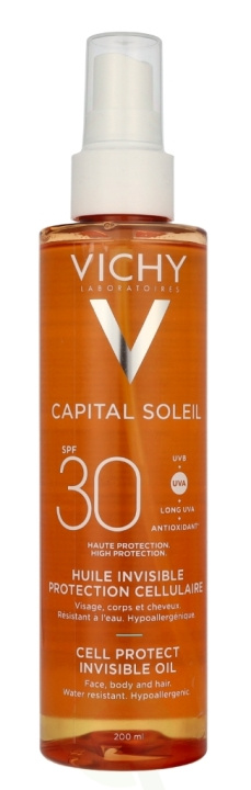 Vichy Capital Soleil Invisible Oil Protective Oil SPF30 200 ml ryhmässä KAUNEUS JA TERVEYS / Ihonhoito / Rusketus / Aurinkosuoja @ TP E-commerce Nordic AB (D30517)
