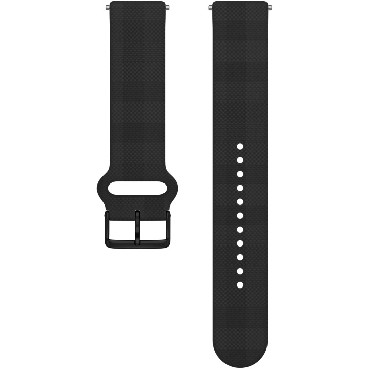 Polar Silikonarmband 20mm Svart S-L ryhmässä URHEILU, VAPAA-AIKA JA HARRASTUS / Urheilu- ja sykekellot / Urheilukello @ TP E-commerce Nordic AB (D30568)
