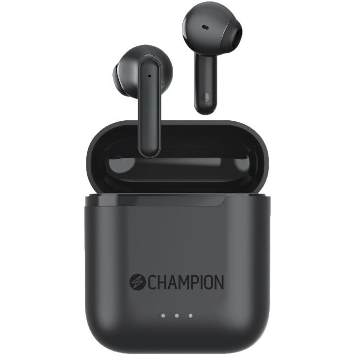 Champion Hörlurar Earbuds TWS Svart ryhmässä KODINELEKTRONIIKKA / Ääni & Kuva / Kuulokkeet & Tarvikkeet / Kuulokkeet @ TP E-commerce Nordic AB (D30581)