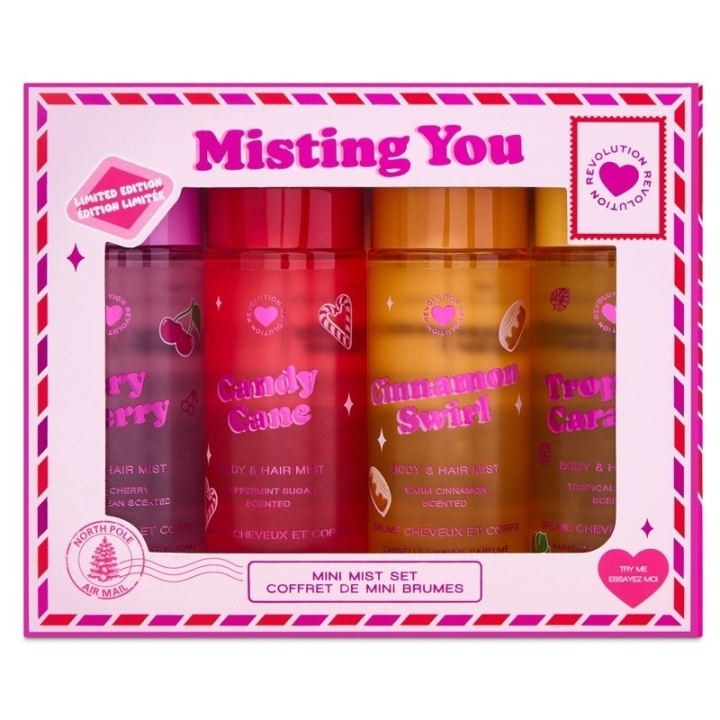 Makeup Revolution I Heart Revolution Misting You Mini Body Mist Set ryhmässä KAUNEUS JA TERVEYS / Tuoksut & Parfyymit / Parfyymit / Hajuvesiboksit @ TP E-commerce Nordic AB (D30654)