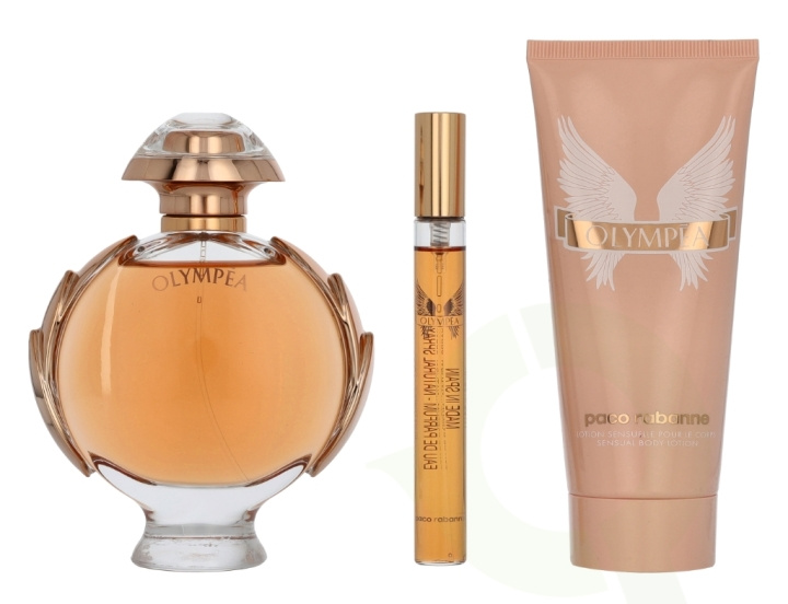 Paco Rabanne Olympea Giftset 190 ml Edp Spray 80ml/Body Lotion 100ml/Edp Spray 10ml ryhmässä KAUNEUS JA TERVEYS / Tuoksut & Parfyymit / Parfyymit / Hajuvesiboksit @ TP E-commerce Nordic AB (D30699)