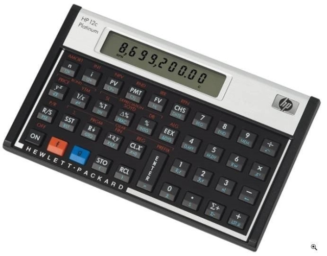 HP 12CPL Taloudellinen laskin Platinum ryhmässä URHEILU, VAPAA-AIKA JA HARRASTUS / Hauskat tavarat / Älylaitteet @ TP E-commerce Nordic AB (D30899)