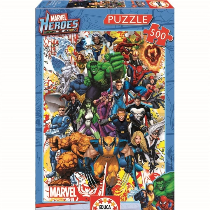 Educa 500 Marvel Heroes palapeliä (80-15560) ryhmässä LELUT, TUOTTEET LAPSILLE JA VAUVOILLE / Leikkikalut, Askartelu &Pelit / Lasten palapeli @ TP E-commerce Nordic AB (D30986)