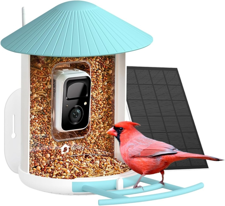 Birdfy Ruokkija, jossa on älykäs lintujen tunnistus + aurinkopaneeli ryhmässä URHEILU, VAPAA-AIKA JA HARRASTUS / Hauskat tavarat / Älylaitteet @ TP E-commerce Nordic AB (D30997)