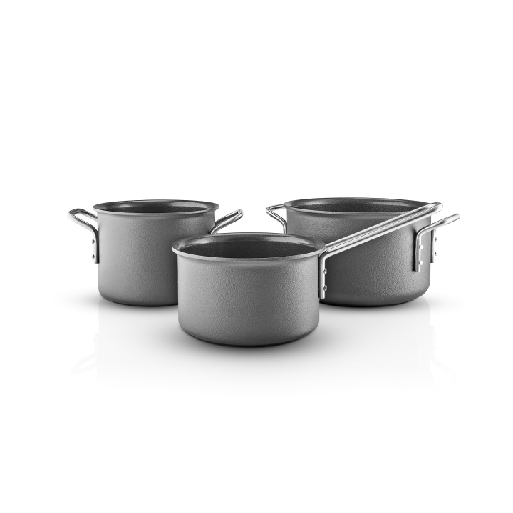 Eva Trio Grey Line Keittoastiasarja - Harmaa - 1.8 L - 2.5 L - 3.8 L ryhmässä KOTI, TALOUS JA PUUTARHA / Keittiövälineet / Padat ja kattilat @ TP E-commerce Nordic AB (D31068)