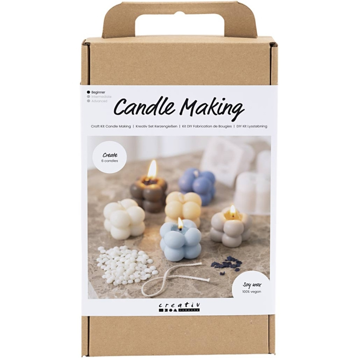 DIY Kit Käsityöpakkaus - Kynttilöiden valmistus - Kupla soijakynttilä (977756) ryhmässä URHEILU, VAPAA-AIKA JA HARRASTUS / Harrastus / DIY Kit @ TP E-commerce Nordic AB (D31098)