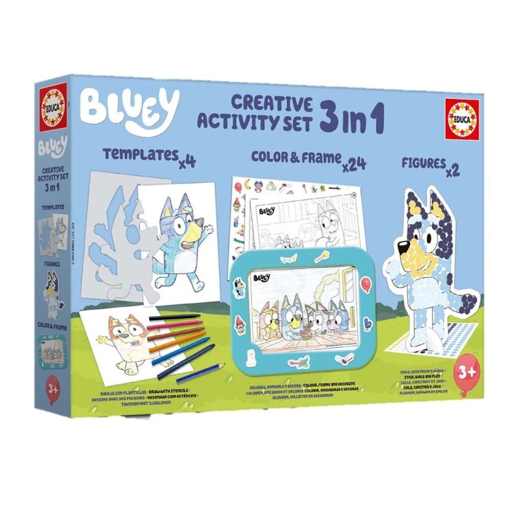 Educa 3 in 1 Bluey luovan toiminnan setti (80-19887) ryhmässä LELUT, TUOTTEET LAPSILLE JA VAUVOILLE / Leikkikalut, Askartelu &Pelit / Käsityöt @ TP E-commerce Nordic AB (D31311)
