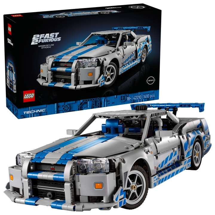 LEGO Technic - 2 Fast 2 Furious Nissan Skyline GT-R (R34) Car (42210) ryhmässä LELUT, TUOTTEET LAPSILLE JA VAUVOILLE / Leikkikalut, Askartelu &Pelit / Rakennuslelut / Lego @ TP E-commerce Nordic AB (D31457)
