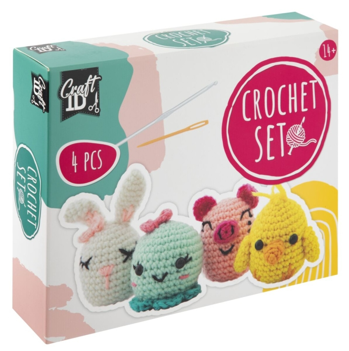 Craft ID Virkkaussetti eläimiä - 4 kpl (CR1721/GE) ryhmässä LELUT, TUOTTEET LAPSILLE JA VAUVOILLE / Leikkikalut, Askartelu &Pelit / Figuurit, miniatyyrit ja tarvikkeet @ TP E-commerce Nordic AB (D31470)