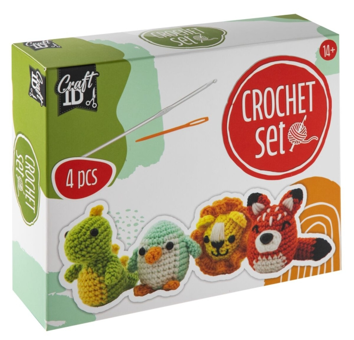 Craft ID Virkkaussetti eläimiä - 4 kpl (CR1720/GE) ryhmässä LELUT, TUOTTEET LAPSILLE JA VAUVOILLE / Leikkikalut, Askartelu &Pelit / Figuurit, miniatyyrit ja tarvikkeet @ TP E-commerce Nordic AB (D31471)