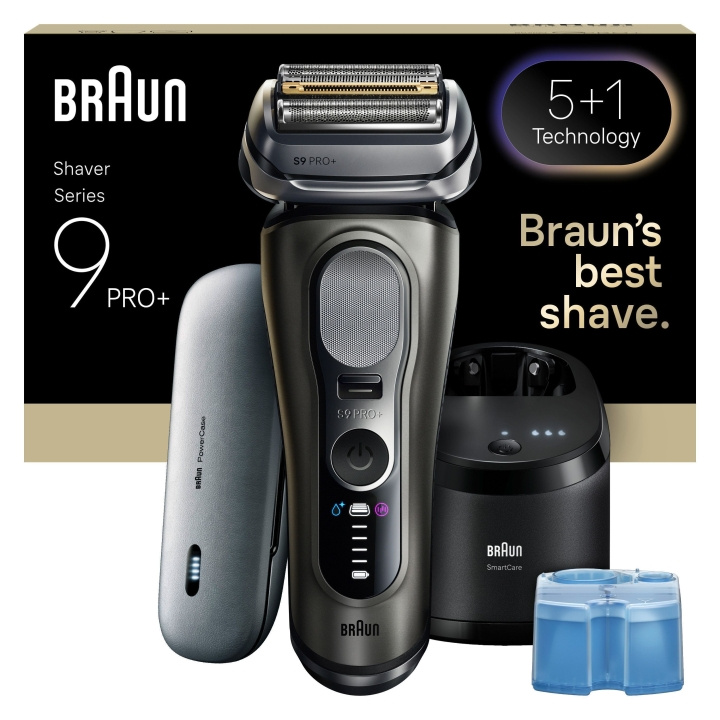 Braun Series 9 PRO+ sähköparranajokone - grafiitti - 9675CC ryhmässä KAUNEUS JA TERVEYS / Hiukset &Stailaus / Sheivaus ja trimmaus / Parranajokoneet @ TP E-commerce Nordic AB (D31543)