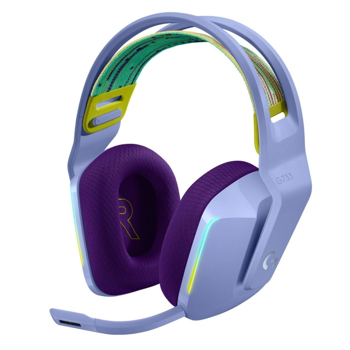 Logitech G733 LIGHTSPEED kuulokkeet - LILAC - 2.4GHZ ryhmässä TIETOKOONET & TARVIKKEET / GAMING / Kuulokkeet @ TP E-commerce Nordic AB (D31550)