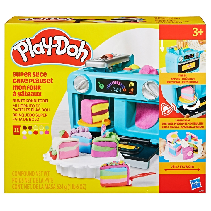 PLAY-DOH Super Slice Cake Playset ryhmässä LELUT, TUOTTEET LAPSILLE JA VAUVOILLE / Leikkikalut, Askartelu &Pelit / Lelusarja @ TP E-commerce Nordic AB (D31591)