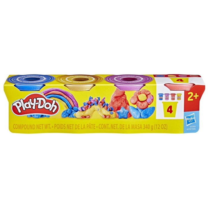 PLAY-DOH Specialty Compound 4 Pack Metallic ryhmässä LELUT, TUOTTEET LAPSILLE JA VAUVOILLE / Leikkikalut, Askartelu &Pelit / Lelusarja @ TP E-commerce Nordic AB (D31597)