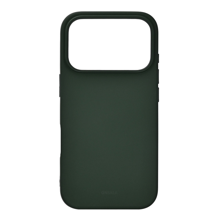 Onsala Mobilkuori silikonituntumalla Olive Green - iPhone 17 Pro ryhmässä ÄLYPUHELIMET JA TABLETIT / Puhelimen suojakotelo / Apple / iPhone 17 @ TP E-commerce Nordic AB (D31767)
