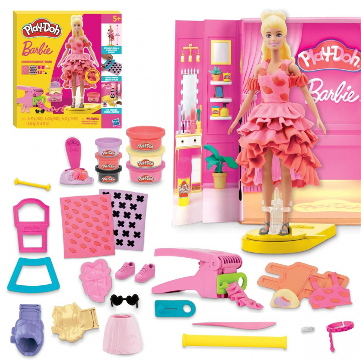 PLAY-DOH Barbie Designer Fashion Show ryhmässä LELUT, TUOTTEET LAPSILLE JA VAUVOILLE / Leikkikalut, Askartelu &Pelit / Nuket & Tarvikkeet @ TP E-commerce Nordic AB (D31944)