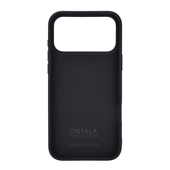 Onsala Puhelinkuori silikonituntumalla Black - iPhone 17 Pro Max ryhmässä ÄLYPUHELIMET JA TABLETIT / Puhelimen suojakotelo / Apple / iPhone 17 @ TP E-commerce Nordic AB (D31969)