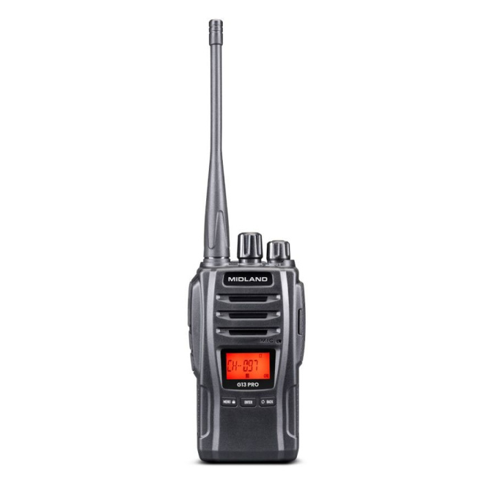 Midland Walkie Talkie G13 Pro Musta ryhmässä URHEILU, VAPAA-AIKA JA HARRASTUS / Ulkoilu / Radiopuhelimet @ TP E-commerce Nordic AB (D31986)