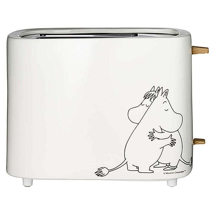 Moomin Keraaminen leivänpaahdin, 2 viipaletta, 875W, valkoinen ryhmässä KOTI, TALOUS JA PUUTARHA / Kodinkoneet / Leivänpaahtimet & Leipägrillit / Leivänpaahtimet @ TP E-commerce Nordic AB (D32067)