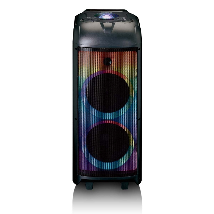 Lenco PA, jossa on täysi LED-valaistus ja diskopallo ryhmässä KODINELEKTRONIIKKA / Ääni & Kuva / Kaiuttimet & Tarvikkeet / Bluetooth-kaiutin / Bluetooth-lattiakaiuttimet @ TP E-commerce Nordic AB (D32345)