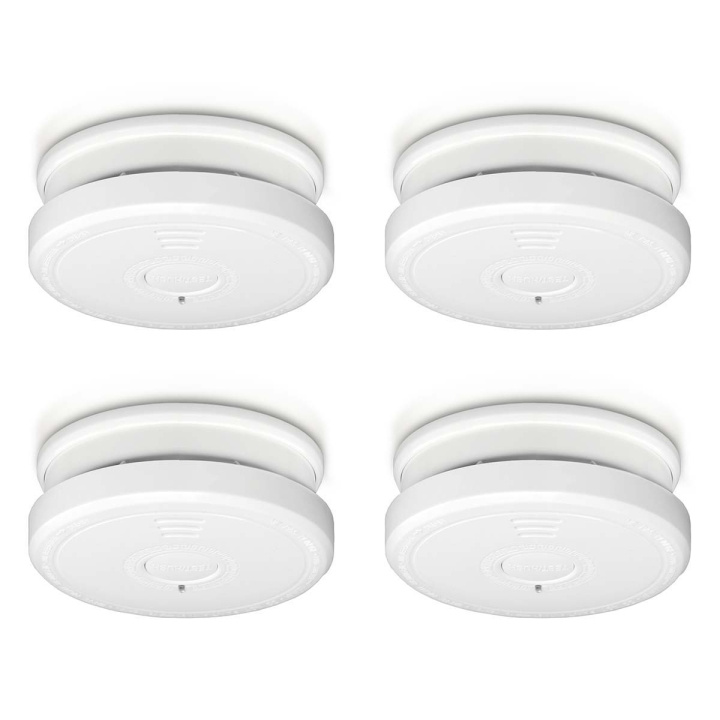 Alecto Savunilmaisin hyssyttelypainikkeella 4-pack Valkoinen ryhmässä KOTI, TALOUS JA PUUTARHA / Hälytys ja turvallisuus / Palo, savu, kaasu / Palovaroittimet @ TP E-commerce Nordic AB (D32379)