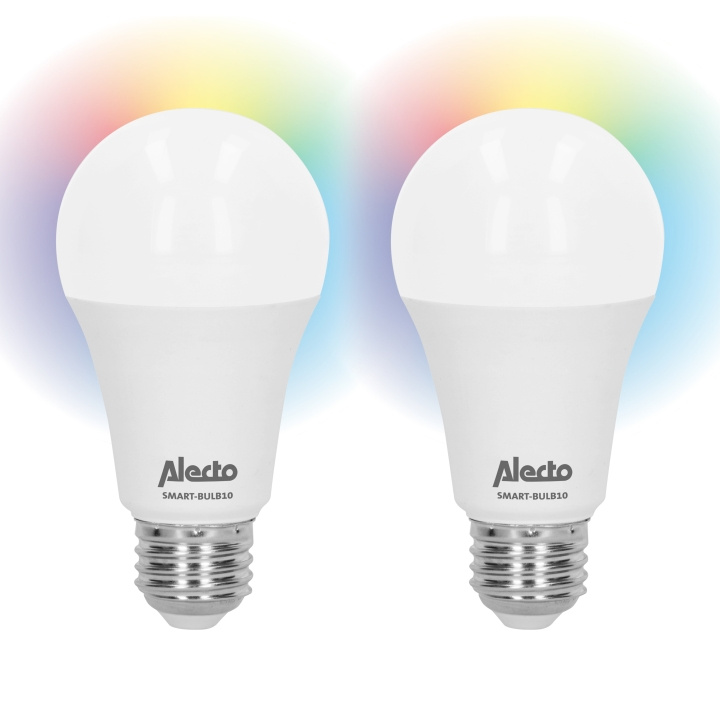 Alecto Älykäs LED-värivalaisin Wi-Fi 2-pack ryhmässä KODINELEKTRONIIKKA / Valaistus / LED-lamput @ TP E-commerce Nordic AB (D32400)