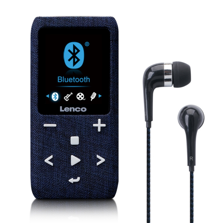 Lenco MP3/MP4-soitin Bluetooth® 8 GB Micro SD-kortti Sininen ryhmässä KODINELEKTRONIIKKA / Ääni & Kuva / Kotiteatteri, HiFi ja kannettavat / Kannettavat musiikkisoittimet / MP3-soitin @ TP E-commerce Nordic AB (D32445)