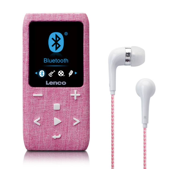 Lenco MP3/MP4-soitin Bluetooth® 8 GB Micro SD-kortti Vaaleanpunainen ryhmässä KODINELEKTRONIIKKA / Ääni & Kuva / Kotiteatteri, HiFi ja kannettavat / Kannettavat musiikkisoittimet / MP3-soitin @ TP E-commerce Nordic AB (D32447)