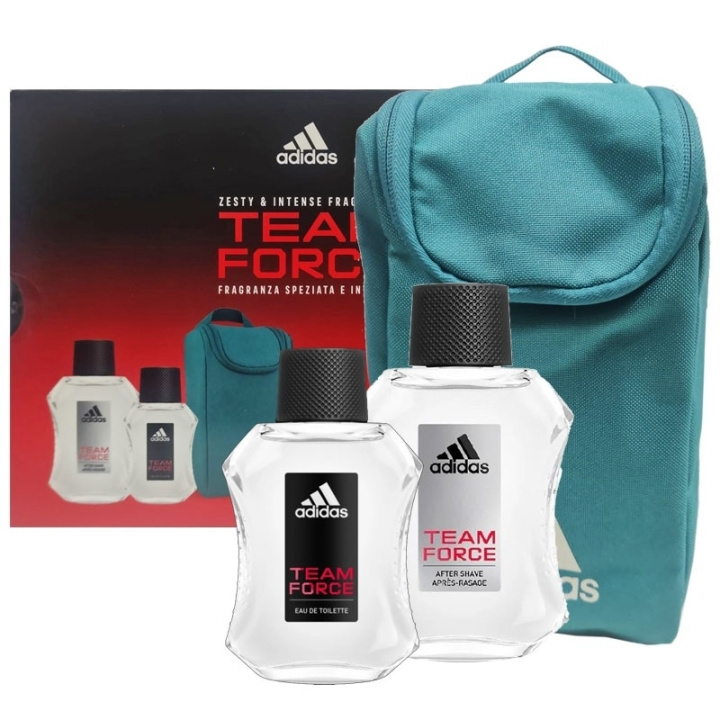 Adidas Giftset Adidas Team Force Edt 50ml + After Shave 100ml + Bag ryhmässä KAUNEUS JA TERVEYS / Lahjapakkaukset / Miesten lahjapakkaukset @ TP E-commerce Nordic AB (D32496)