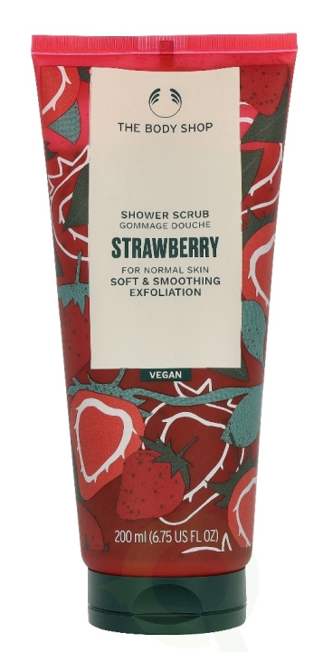 The Body Shop Shower Scrub 200 ml Strawberry ryhmässä KAUNEUS JA TERVEYS / Ihonhoito / Kehon hoito / Kylpy- ja suihkugeelit @ TP E-commerce Nordic AB (D32878)