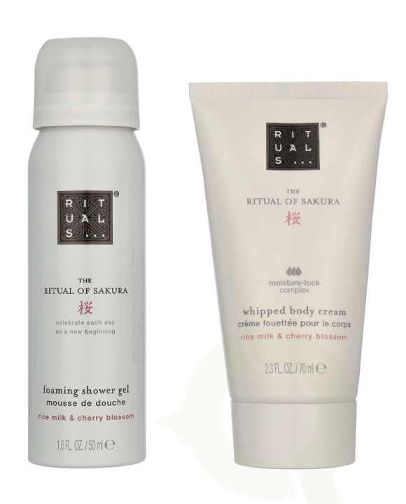 Rituals Sakura Exclusive Travel Set 120 ml Foarming Shower Gel 50ml/Whipped Body Cream 70ml ryhmässä KAUNEUS JA TERVEYS / Ihonhoito / Kehon hoito / Kylpy- ja suihkugeelit @ TP E-commerce Nordic AB (D32902)