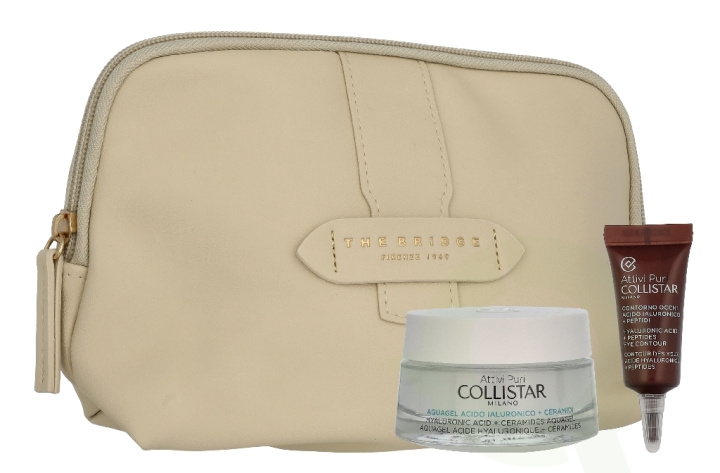 Collistar Attivi Puri Set 55 ml Aquagel Hyaluronic Acid Cream 50 ml / Mini Pure Active Eye Contour 5 ml / Pouch ryhmässä KAUNEUS JA TERVEYS / Ihonhoito / Kasvot @ TP E-commerce Nordic AB (D32909)