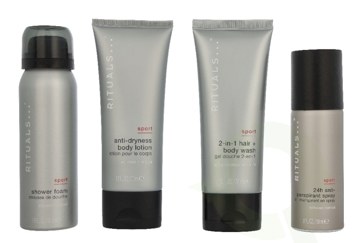 Rituals Homme Small Giftset 240 ml Sport Anti-Perspirant Spray 50ml/Shower Foam 50ml/2-in-1 Shampoo & Body Wash 70ml/Anti-Dryness Body Lotion 70ml ryhmässä KAUNEUS JA TERVEYS / Lahjapakkaukset / Miesten lahjapakkaukset @ TP E-commerce Nordic AB (D32910)