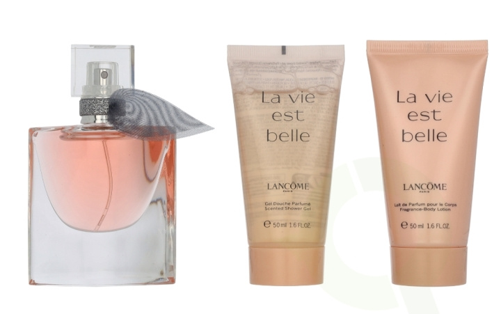 Lancome La Vie Est Belle Giftset 130 ml Edp Spray 30ml/Shower Gel 50ml/Body Lotion 50ml ryhmässä KAUNEUS JA TERVEYS / Lahjapakkaukset / Naisten lahjapakkaukset @ TP E-commerce Nordic AB (D32931)