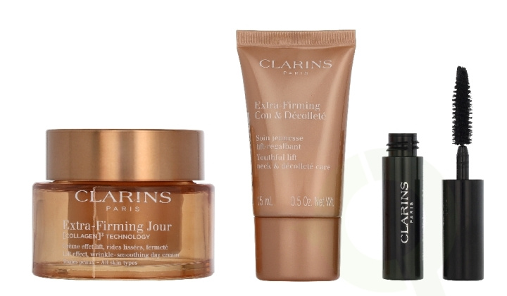Clarins Extra-Firming Set 68 ml Day Cream 50ml/Cream 15ml/Mascara 3ml ryhmässä KAUNEUS JA TERVEYS / Lahjapakkaukset / Naisten lahjapakkaukset @ TP E-commerce Nordic AB (D32937)