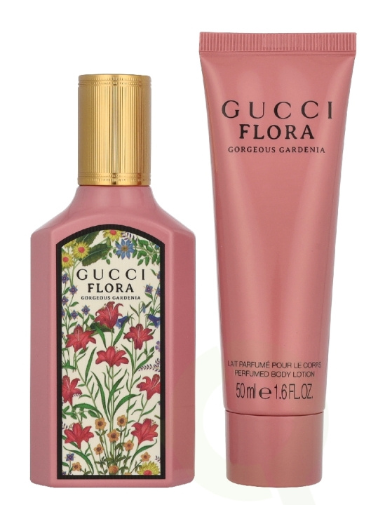 Gucci Flora Gorgeous Gardenia Giftset 100 ml Edp Spray 50ml/Body Lotion 50ml ryhmässä KAUNEUS JA TERVEYS / Lahjapakkaukset / Naisten lahjapakkaukset @ TP E-commerce Nordic AB (D32964)