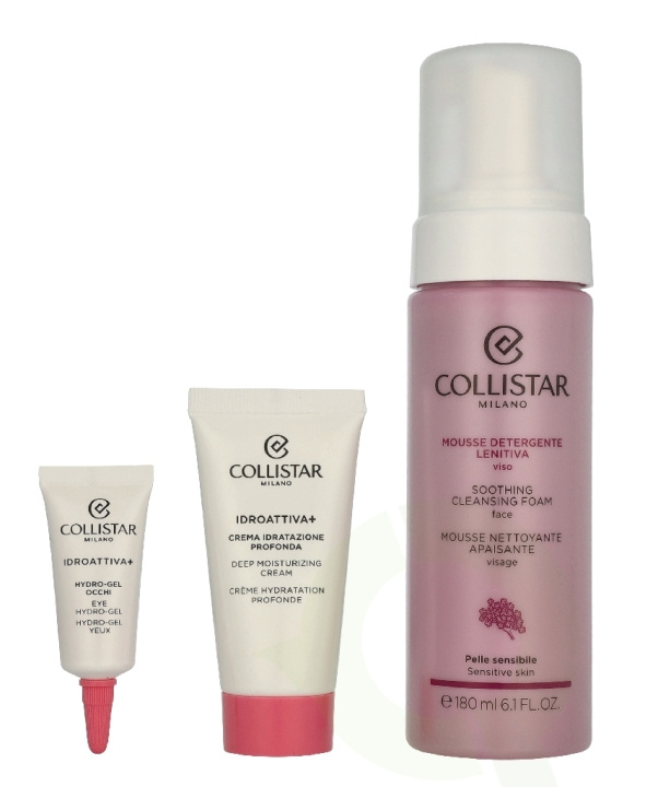 Collistar Idroattiva Set 210 ml Cleansing Foam 180 ml / Hydroactive Cream 15 ml / Mini Hydro-Gel Eye Cream 5 ml ryhmässä KAUNEUS JA TERVEYS / Ihonhoito / Kasvot @ TP E-commerce Nordic AB (D33003)