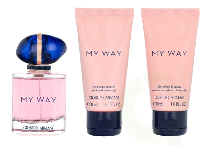 Armani My Way Giftset 150 ml Edp Spray 50ml/Shower Gel 50ml/Body Lotion 50ml ryhmässä KAUNEUS JA TERVEYS / Lahjapakkaukset / Naisten lahjapakkaukset @ TP E-commerce Nordic AB (D33017)