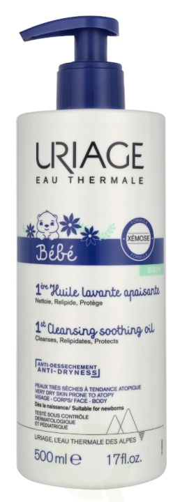 Uriage Bebe 1st Cleansing Soothing Oil 500 ml ryhmässä KAUNEUS JA TERVEYS / Ihonhoito / Kasvot / Puhdistus @ TP E-commerce Nordic AB (D33079)