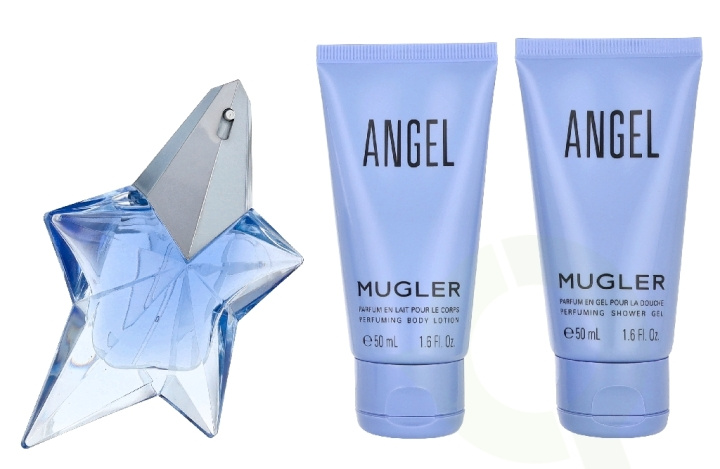 Thierry Mugler Angel Giftset 125 ml Edp Spray 25ml/Body Lotion 50ml/ Shower Gel 50ml ryhmässä KAUNEUS JA TERVEYS / Lahjapakkaukset / Miesten lahjapakkaukset @ TP E-commerce Nordic AB (D33207)