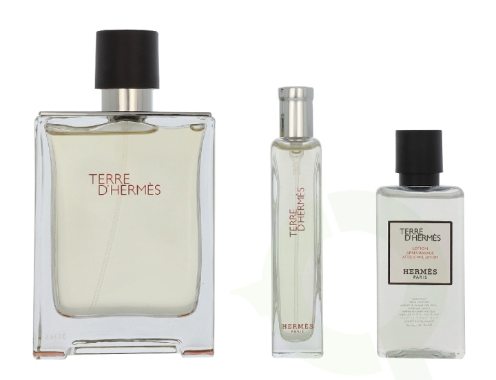 Hermes Terre D\'Hermes Giftset 155 ml Edt Spray 100 ml/After Shave Lotion 40 ml/Edt Spray 15 ml ryhmässä KAUNEUS JA TERVEYS / Lahjapakkaukset / Naisten lahjapakkaukset @ TP E-commerce Nordic AB (D33312)