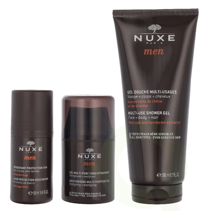 Nuxe Men Set 300 ml Deo Spray 50ml/ Cream 50ml/ Shower Gel 200ml ryhmässä KAUNEUS JA TERVEYS / Lahjapakkaukset / Miesten lahjapakkaukset @ TP E-commerce Nordic AB (D33321)