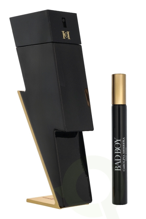 Carolina Herrera Bad Boy Giftset 110 ml Edt Spray 100ml/ Edt Spray 10ml ryhmässä KAUNEUS JA TERVEYS / Tuoksut & Parfyymit / Parfyymit / Miesten Tuoksut @ TP E-commerce Nordic AB (D33388)