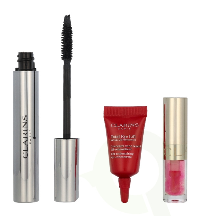 Clarins Wonder Perfect XXL Giftset 12.4 ml Mascara N° 01 Black 8 ml/Lip Comfort Oil 1,4ml/Eye Cream 3ml ryhmässä KAUNEUS JA TERVEYS / Lahjapakkaukset / Naisten lahjapakkaukset @ TP E-commerce Nordic AB (D33465)