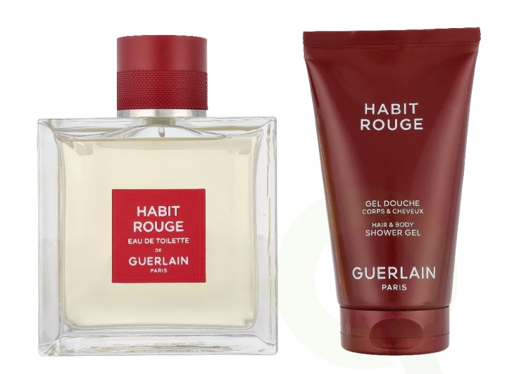 Guerlain Habit Rouge Giftset 175 ml Edt Spray 100ml/Shower Gel 75ml ryhmässä KAUNEUS JA TERVEYS / Tuoksut & Parfyymit / Parfyymit / Miesten Tuoksut @ TP E-commerce Nordic AB (D33505)