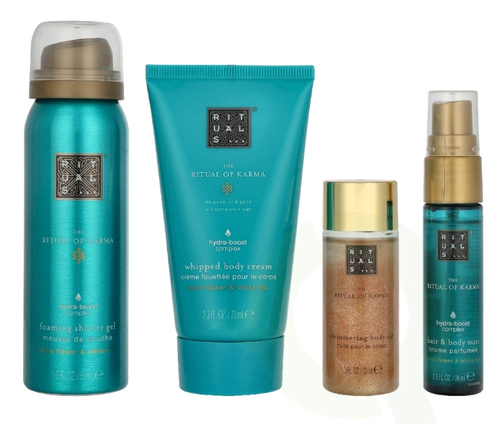 Rituals Karma Giftset 170 ml Body Oil 30ml/Body Mist 20ml/Body Cream 70ml/Shower Gel 50ml ryhmässä KAUNEUS JA TERVEYS / Lahjapakkaukset / Naisten lahjapakkaukset @ TP E-commerce Nordic AB (D33522)