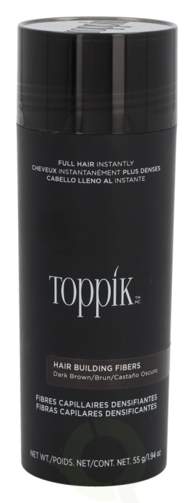 Toppik Hair Building Fibers - Dark Brown 55 g ryhmässä KAUNEUS JA TERVEYS / Hiukset &Stailaus / Hiusten stailaus @ TP E-commerce Nordic AB (D33665)
