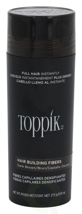 Toppik Hair Building Fibers - Dark Brown 27.5 g ryhmässä KAUNEUS JA TERVEYS / Hiukset &Stailaus / Hiusten stailaus @ TP E-commerce Nordic AB (D33670)