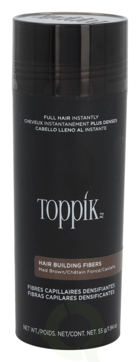 Toppik Hair Building Fibers - Medium Brown 55 g ryhmässä KAUNEUS JA TERVEYS / Hiukset &Stailaus / Hiusten stailaus @ TP E-commerce Nordic AB (D33672)